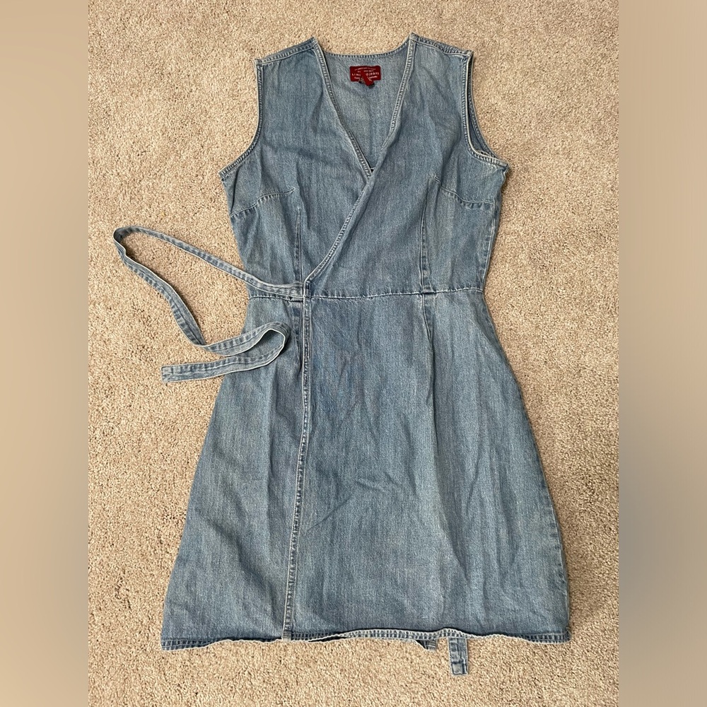 Light Wash Limited Jeans Denim Wrap Dress